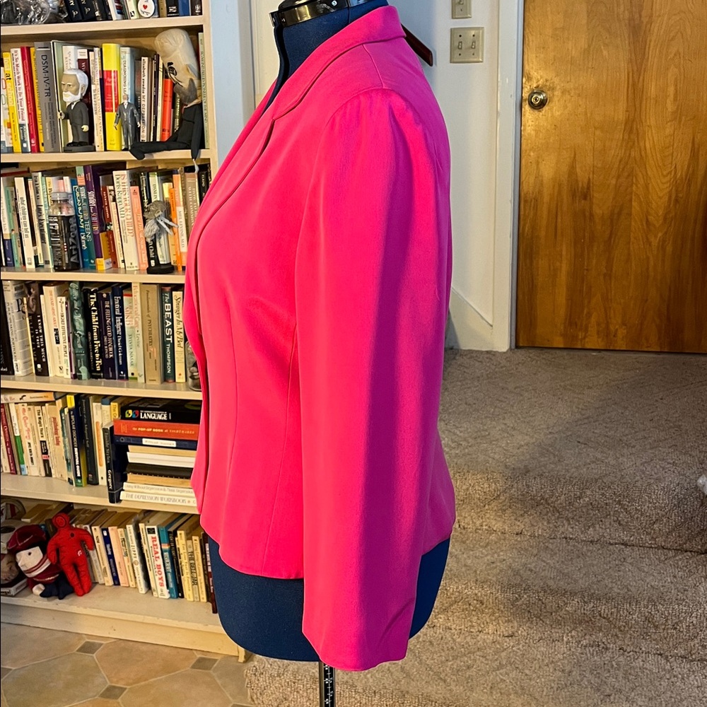 Gorgeous Jones New York Hot Pink Silk Women's Blazer - Picture 3 of 7